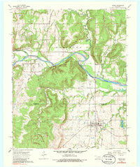 Dustin Oklahoma Historical topographic map, 1:24000 scale, 7.5 X 7.5 Minute, Year 1967