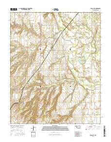 Eagle City Oklahoma Current topographic map, 1:24000 scale, 7.5 X 7.5 Minute, Year 2016