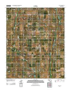 Eakly Oklahoma Historical topographic map, 1:24000 scale, 7.5 X 7.5 Minute, Year 2012