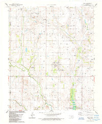 Eakly Oklahoma Historical topographic map, 1:24000 scale, 7.5 X 7.5 Minute, Year 1984