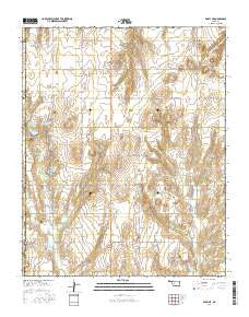 Eakly NE Oklahoma Current topographic map, 1:24000 scale, 7.5 X 7.5 Minute, Year 2016