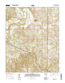 Earlsboro Oklahoma Current topographic map, 1:24000 scale, 7.5 X 7.5 Minute, Year 2016
