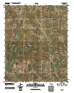 Eason Oklahoma Historical topographic map, 1:24000 scale, 7.5 X 7.5 Minute, Year 2009
