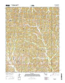 Eason Oklahoma Current topographic map, 1:24000 scale, 7.5 X 7.5 Minute, Year 2016