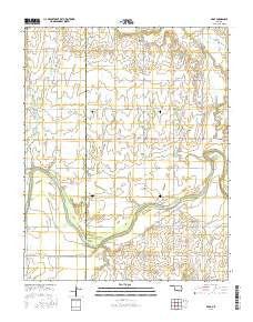 Eddy Oklahoma Current topographic map, 1:24000 scale, 7.5 X 7.5 Minute, Year 2016