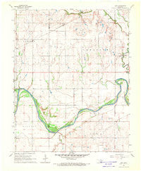 Eddy Oklahoma Historical topographic map, 1:24000 scale, 7.5 X 7.5 Minute, Year 1968
