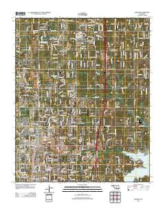 Edmond Oklahoma Historical topographic map, 1:24000 scale, 7.5 X 7.5 Minute, Year 2012