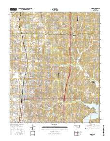 Edmond Oklahoma Current topographic map, 1:24000 scale, 7.5 X 7.5 Minute, Year 2016