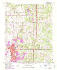 Edmond Oklahoma Historical topographic map, 1:24000 scale, 7.5 X 7.5 Minute, Year 1966