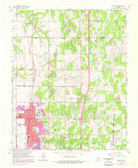 Edmond Oklahoma Historical topographic map, 1:24000 scale, 7.5 X 7.5 Minute, Year 1966