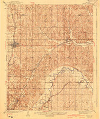 Edmond Oklahoma Historical topographic map, 1:62500 scale, 15 X 15 Minute, Year 1940