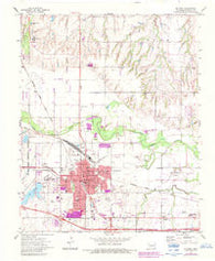 El Reno Oklahoma Historical topographic map, 1:24000 scale, 7.5 X 7.5 Minute, Year 1972