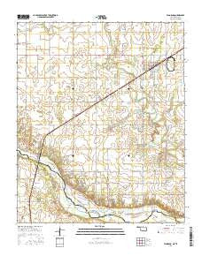 Eldorado Oklahoma Current topographic map, 1:24000 scale, 7.5 X 7.5 Minute, Year 2016