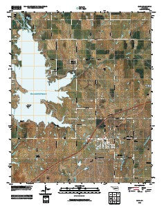 Elgin Oklahoma Historical topographic map, 1:24000 scale, 7.5 X 7.5 Minute, Year 2010