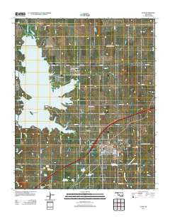 Elgin Oklahoma Historical topographic map, 1:24000 scale, 7.5 X 7.5 Minute, Year 2012