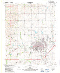 Elk City Oklahoma Historical topographic map, 1:24000 scale, 7.5 X 7.5 Minute, Year 1987