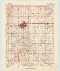 Elk City Oklahoma Historical topographic map, 1:62500 scale, 15 X 15 Minute, Year 1961