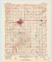 Elk City Oklahoma Historical topographic map, 1:62500 scale, 15 X 15 Minute, Year 1961