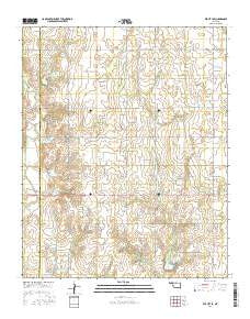 Elk City SE Oklahoma Current topographic map, 1:24000 scale, 7.5 X 7.5 Minute, Year 2016
