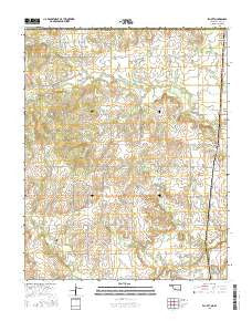 Elliott Oklahoma Current topographic map, 1:24000 scale, 7.5 X 7.5 Minute, Year 2016