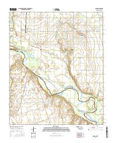 Elmer Oklahoma Current topographic map, 1:24000 scale, 7.5 X 7.5 Minute, Year 2016
