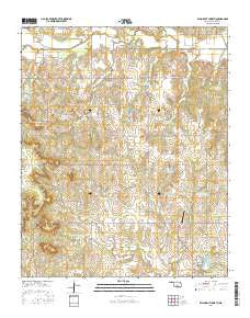 Elmore City North Oklahoma Current topographic map, 1:24000 scale, 7.5 X 7.5 Minute, Year 2016