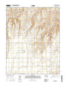 Elmwood Oklahoma Current topographic map, 1:24000 scale, 7.5 X 7.5 Minute, Year 2016