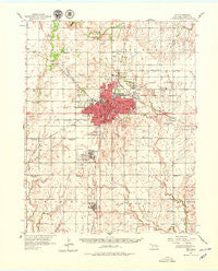 Enid Oklahoma Historical topographic map, 1:62500 scale, 15 X 15 Minute, Year 1956