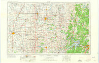 Enid Oklahoma Historical topographic map, 1:250000 scale, 1 X 2 Degree, Year 1955