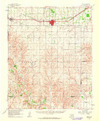 Erick Oklahoma Historical topographic map, 1:62500 scale, 15 X 15 Minute, Year 1961
