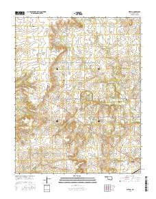 Estella Oklahoma Current topographic map, 1:24000 scale, 7.5 X 7.5 Minute, Year 2016