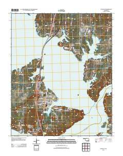 Eufaula Oklahoma Historical topographic map, 1:24000 scale, 7.5 X 7.5 Minute, Year 2012
