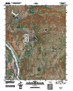 Fairfax Oklahoma Historical topographic map, 1:24000 scale, 7.5 X 7.5 Minute, Year 2009