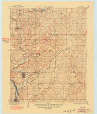 Fairfax Oklahoma Historical topographic map, 1:62500 scale, 15 X 15 Minute, Year 1932