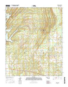 Farris Oklahoma Current topographic map, 1:24000 scale, 7.5 X 7.5 Minute, Year 2016