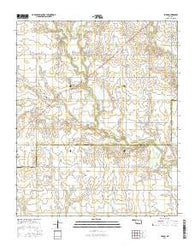 Faxon Oklahoma Current topographic map, 1:24000 scale, 7.5 X 7.5 Minute, Year 2016