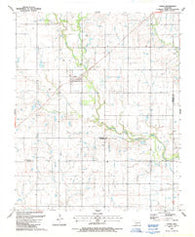Faxon Oklahoma Historical topographic map, 1:24000 scale, 7.5 X 7.5 Minute, Year 1987