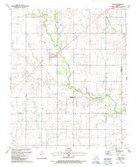 Faxon Oklahoma Historical topographic map, 1:24000 scale, 7.5 X 7.5 Minute, Year 1987