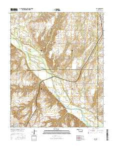 Fay Oklahoma Current topographic map, 1:24000 scale, 7.5 X 7.5 Minute, Year 2016