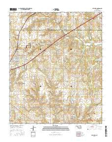 Fletcher Oklahoma Current topographic map, 1:24000 scale, 7.5 X 7.5 Minute, Year 2016
