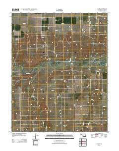 Floris Oklahoma Historical topographic map, 1:24000 scale, 7.5 X 7.5 Minute, Year 2012