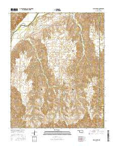 Flying Creek Oklahoma Current topographic map, 1:24000 scale, 7.5 X 7.5 Minute, Year 2016