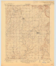 Foraker Oklahoma Historical topographic map, 1:62500 scale, 15 X 15 Minute, Year 1916