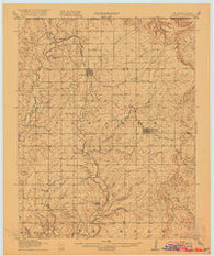Foraker Oklahoma Historical topographic map, 1:62500 scale, 15 X 15 Minute, Year 1916