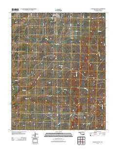Foraker South Oklahoma Historical topographic map, 1:24000 scale, 7.5 X 7.5 Minute, Year 2012