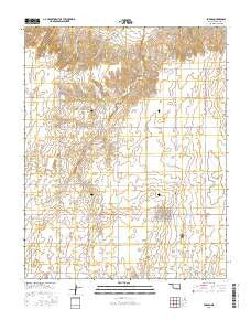 Forgan Oklahoma Current topographic map, 1:24000 scale, 7.5 X 7.5 Minute, Year 2016