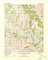 Fort Cobb Oklahoma Historical topographic map, 1:62500 scale, 15 X 15 Minute, Year 1951