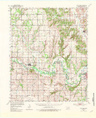 Fort Cobb Oklahoma Historical topographic map, 1:62500 scale, 15 X 15 Minute, Year 1951