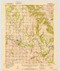 Fort Cobb Oklahoma Historical topographic map, 1:62500 scale, 15 X 15 Minute, Year 1951