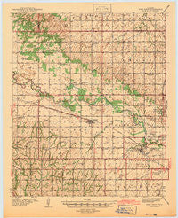 Fort Reno Oklahoma Historical topographic map, 1:62500 scale, 15 X 15 Minute, Year 1942